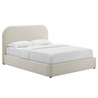 Modway Keynote Upholstered Fabric Curved King Platform Bed  
