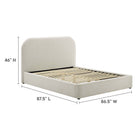 Modway Keynote Upholstered Fabric Curved King Platform Bed