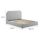Modway Keynote Upholstered Fabric Curved King Platform Bed