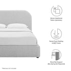 Modway Keynote Upholstered Fabric Curved King Platform Bed