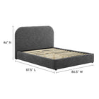 Modway Keynote Upholstered Fabric Curved King Platform Bed
