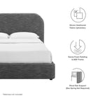 Modway Keynote Upholstered Fabric Curved King Platform Bed