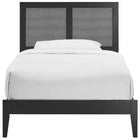 Modway Sirocco Rattan and Wood Twin Platform Bed