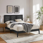 Modway Sirocco Rattan and Wood Full Platform Bed