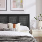 Modway Sirocco Rattan and Wood Queen Platform Bed