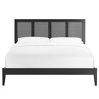 Modway Sirocco Rattan and Wood Queen Platform Bed