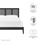 Modway Sirocco Rattan and Wood Queen Platform Bed