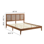 Modway Sirocco Rattan and Wood Queen Platform Bed