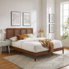 Modway Sirocco Rattan and Wood Queen Platform Bed