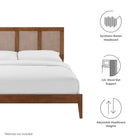 Modway Sirocco Rattan and Wood Queen Platform Bed