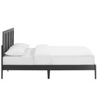 Modway Sirocco Rattan and Wood King Platform Bed