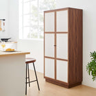 Modway Capri 70" Tall Wood Grain Storage Cabinet