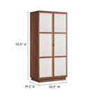 Modway Capri 70" Tall Wood Grain Storage Cabinet