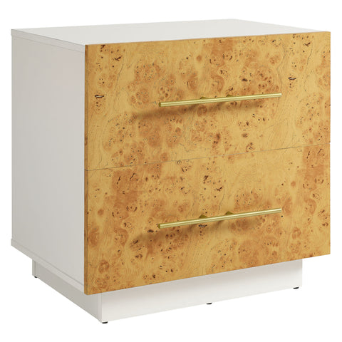 Modway Abel 2-Drawer Burl Wood Nightstand  