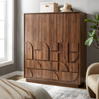 Modway Bulwark 3-Door Wardrobe Closet