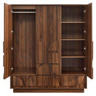 Modway Bulwark 3-Door Wardrobe Closet