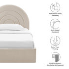 Modway Solana Arched Performance Velvet Twin Platform Bed