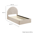 Modway Solana Arched Performance Velvet Twin Platform Bed
