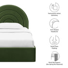 Modway Solana Arched Performance Velvet Twin Platform Bed
