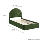 Modway Solana Arched Performance Velvet Twin Platform Bed