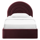 Modway Solana Arched Performance Velvet Twin Platform Bed