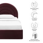Modway Solana Arched Performance Velvet Twin Platform Bed