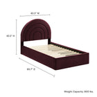 Modway Solana Arched Performance Velvet Twin Platform Bed