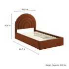 Modway Solana Arched Performance Velvet Twin Platform Bed