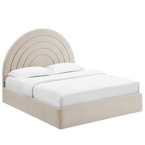 Modway Solana Arched Performance Velvet Queen Platform Bed  