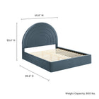 Modway Solana Arched Performance Velvet Queen Platform Bed
