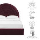 Modway Solana Arched Performance Velvet Queen Platform Bed