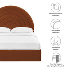 Modway Solana Arched Performance Velvet Queen Platform Bed