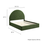 Modway Solana Arched Performance Velvet King Platform Bed