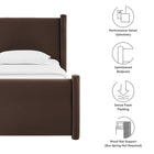 Modway Rael Performance Velvet Twin Platform Bed