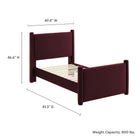 Modway Rael Performance Velvet Twin Platform Bed