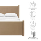 Modway Rael Performance Velvet Full Platform Bed