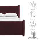 Modway Rael Performance Velvet Queen Platform Bed