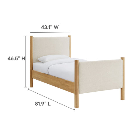 Modway Maven Twin Size Fabric Upholstered Platform Bed  