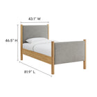 Modway Maven Twin Size Fabric Upholstered Platform Bed