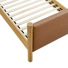 Modway Maven Twin Size Vegan Leather Upholstered Platform Bed