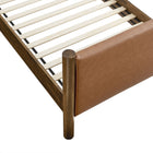 Modway Maven Twin Size Vegan Leather Upholstered Platform Bed