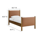 Modway Maven Twin Size Vegan Leather Upholstered Platform Bed