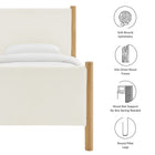 Modway Maven Twin Size Boucle Upholstered Platform Bed