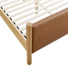 Modway Maven Full Size Vegan Leather Upholstered Platform Bed