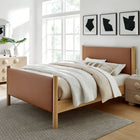 Modway Maven Full Size Vegan Leather Upholstered Platform Bed