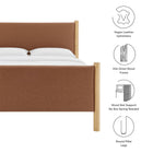 Modway Maven Full Size Vegan Leather Upholstered Platform Bed