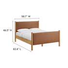 Modway Maven Full Size Vegan Leather Upholstered Platform Bed