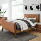 Modway Maven Full Size Vegan Leather Upholstered Platform Bed