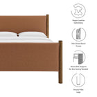Modway Maven Full Size Vegan Leather Upholstered Platform Bed