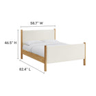 Modway Maven Full Size Boucle Upholstered Platform Bed
